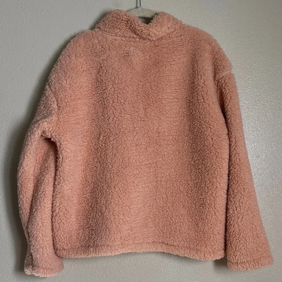 Soma Soft Pink Sherpa Half Zip Pullover Jacket - Picture 5 of 8